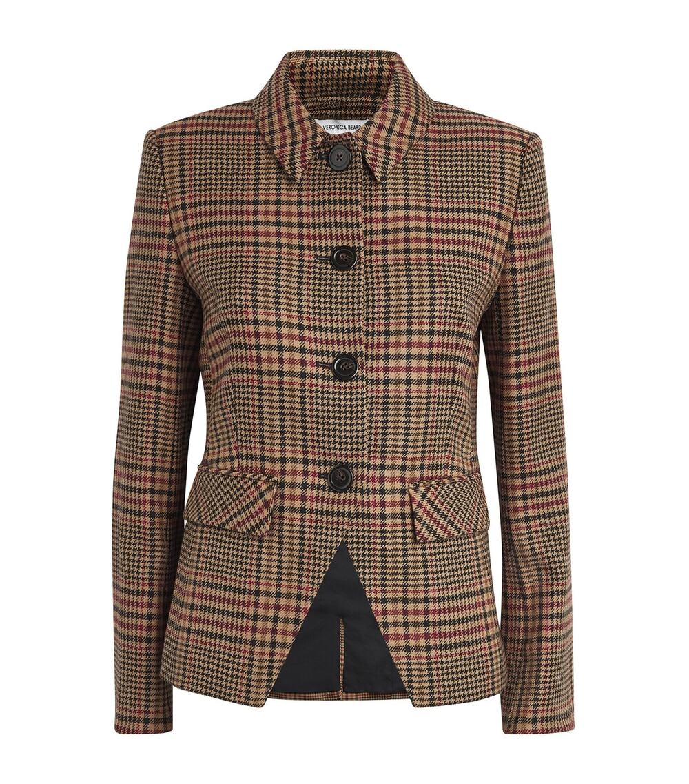 Veronica Beard Aire Dickey Jacket Plaid Wool 6